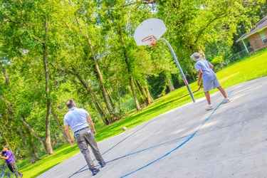 on the basketball court